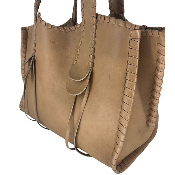 Chloe Mony Large Shopper Tote Bag in Beige - Picture 6 of 16